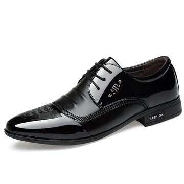 Men Classic Black Formal Dress Shoes