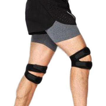 

Mens Adjustable Elastic Knee Support Brace Kneepad, White