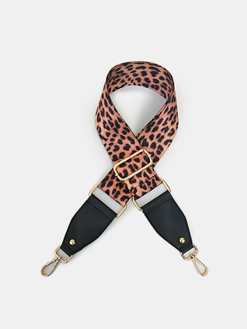 Women Leopard Print Wide Adjustable Shoulder Strap