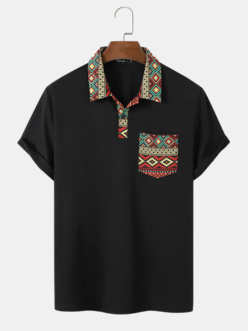 Chemises de golf à imprimé géométrique vintage