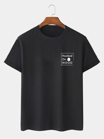 Camisetas com estampa de peito com letras