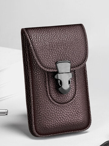 EDC Leather 6.5 Inch Phone Bag Waist Belt Bag Wallet
