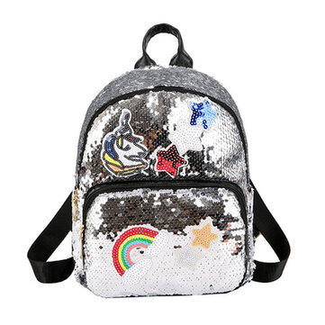 Sequined Unicorn Backpack New Girl Fashion Backpack Cartoon Cute Bag Travel Backpack