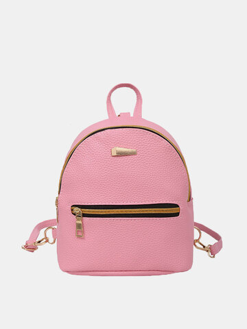 Women's Backpack Solid Preppy Chic Mini Bag 