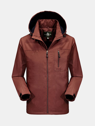 

Winter Outdoor Windproof Thicken Slim Fit Jacket, Khaki army green orange dark blue