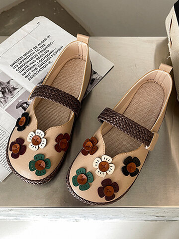 Women Woven Strap Loafers Shoes