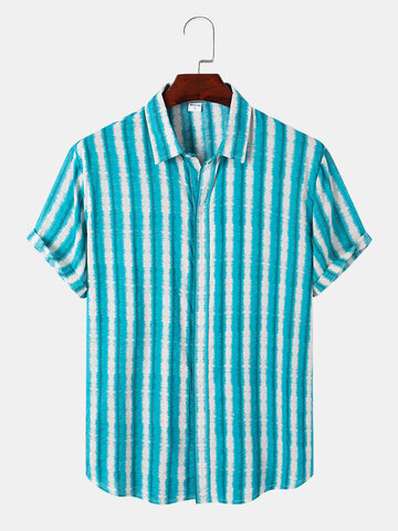 Tie Dye Striped Print Shirts