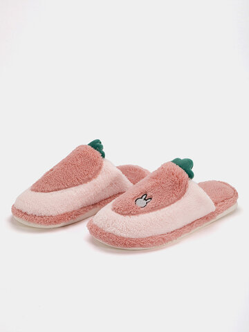 Lovely Rabbit And Carrot Home Slippers