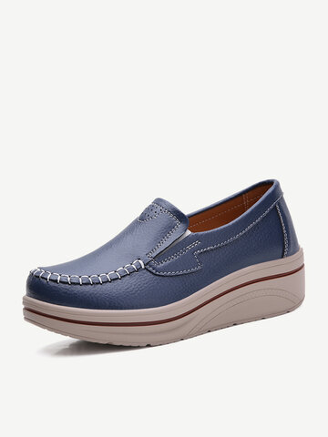 Hand Stitch Casual Comfortable Loafers Shoes