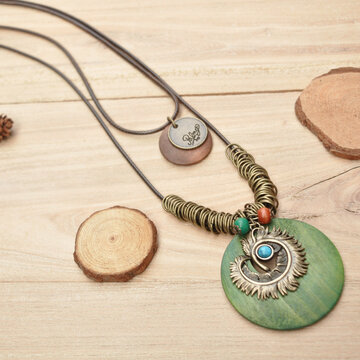 Wood Multi-layer Necklace