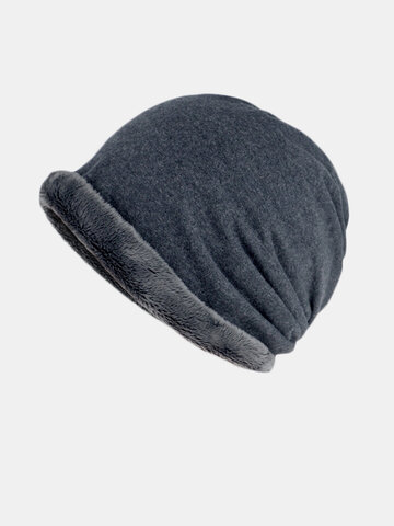 Winter Plus Fleece Hat Cotton Comfort Beanie Hat 