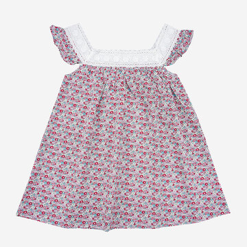 Girl's Floral Print Dress For 1-5Y