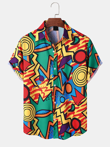 Colorful Pattern Print Shirts