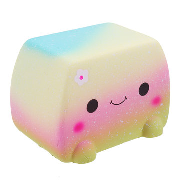 

Japanese Tofu Kawaii Squishy Toy, Galaxy colorful