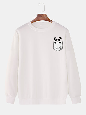 Cotton Cartoon Animal Print Sweatshirts