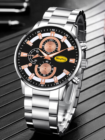 Jassy 4 Colors Stainless Steel Business Quartz Watch