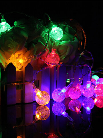 3M 20LED بطارية فقاعة الكرة الجنية سلسلة أضواء حديقة حزب عيد الميلاد الزفاف الرئيسية