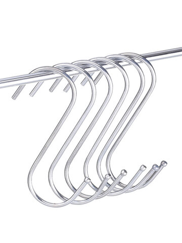 10 Pcs Stainless Steel Hanger Clasp Rack S Shap