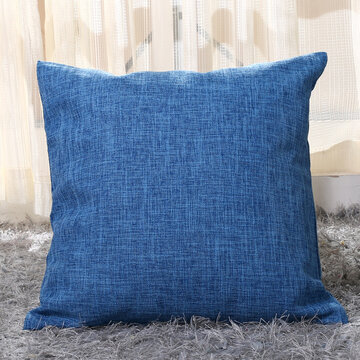 Solid Soft Cotton Linen Pillow Case