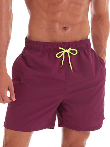 Water Resistant Swim Shorts with Mesh Liner