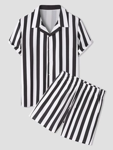 Black & White Striped Revere Co-ords