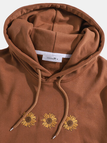 Floral Embroidered Hoodies