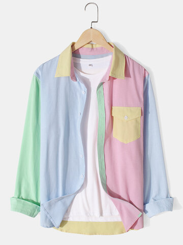 Macaron Colorblock Shirts