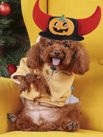 Pet Hat Dog Halloween Christmas Wig Set Cat Funny Headwear