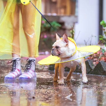 2 Colors Pet Dog UFO shape waterproof Raincoat