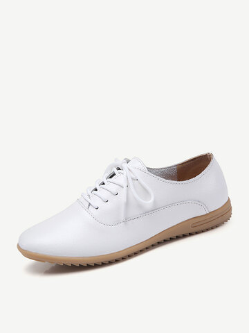 Women Slip Resistant Casual Leather Shoes