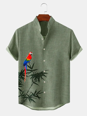 Parrot Bamboo Print Shirts