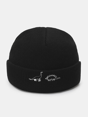 Unisex Dinosaur Embroidery Beanie Hat