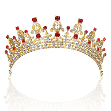 

Bride Crystal Rhinestone Crown Vintage Wedding Bridal Headband QueenTiara Hair Accessories, Silver gold