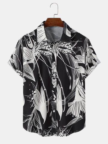 Calico Pattern Hawaiian Shirts
