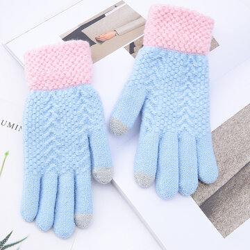 Winter Warm Thick Touch Screen Full-finger Gloves