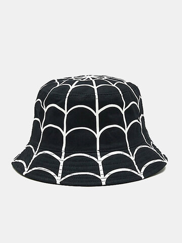 Collrown Unisex Spider Web Design Bucket Hats
