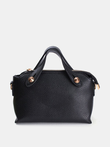 Women Candy Color Leather Mini Handbag