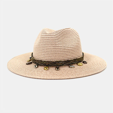 British Wind Jazz Straw Hat Outdoor Breathable Big Brim Sun Hat