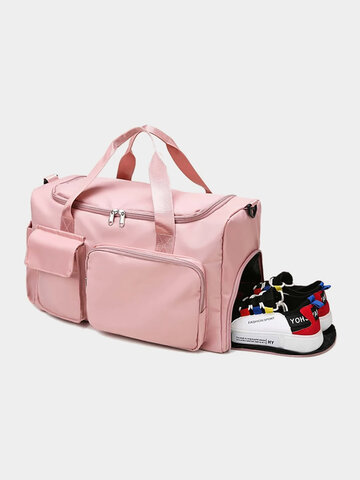 Pink Nylon Travel Storage Bag