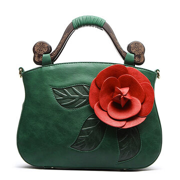 Brenice Vintage Handbag Rose Decorative For Women