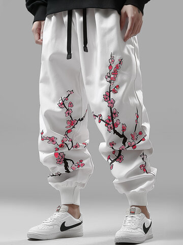 Cherry Blossoms Print Pants