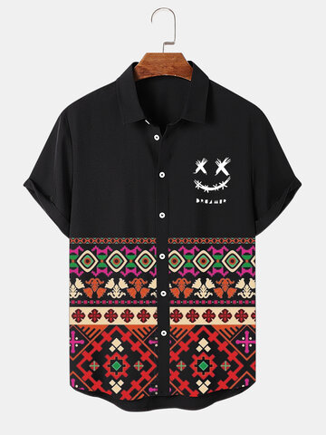 Camisas con patchwork y estampado geométrico de Smile