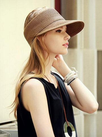 Women Fashion Straw Empty Top Hats