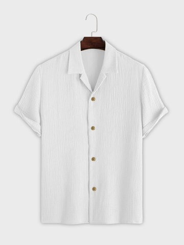 Solid Revere Collar Shirts
