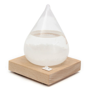 

Creative Water Drops Shape Tempo Storm Glass With LED Base Novel Home Decor