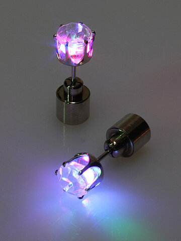 1 Pair LED Zircon Earrings