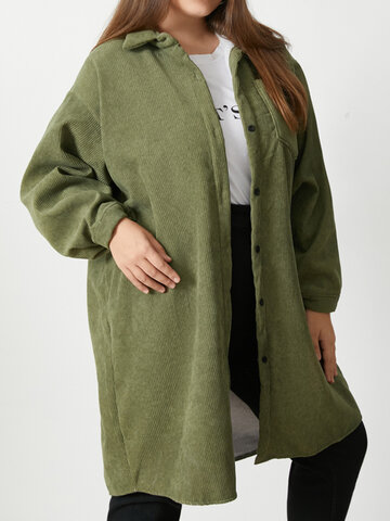 Women’s Plus Size Trench Coat Cardigan