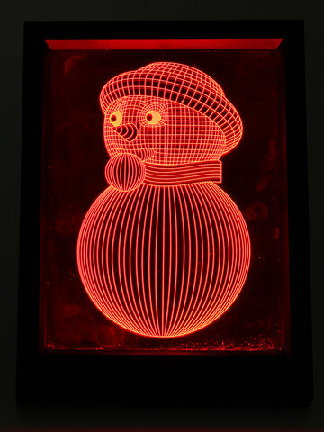 LED Luzes noturnas de moldura de foto de Natal em 3D