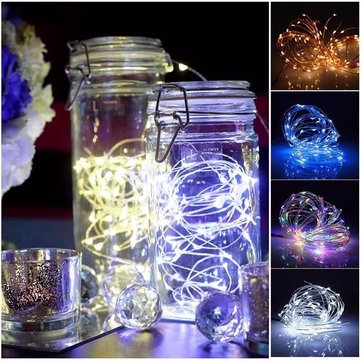 

2M 20 LED Battery Operated Fairy Lights, White warm white red blue green pink purple