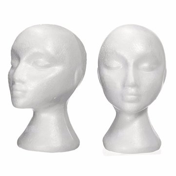 Female Styrofoam Foam Mannequin Head Manikin Wig Glasses Hair Hat Display Stand